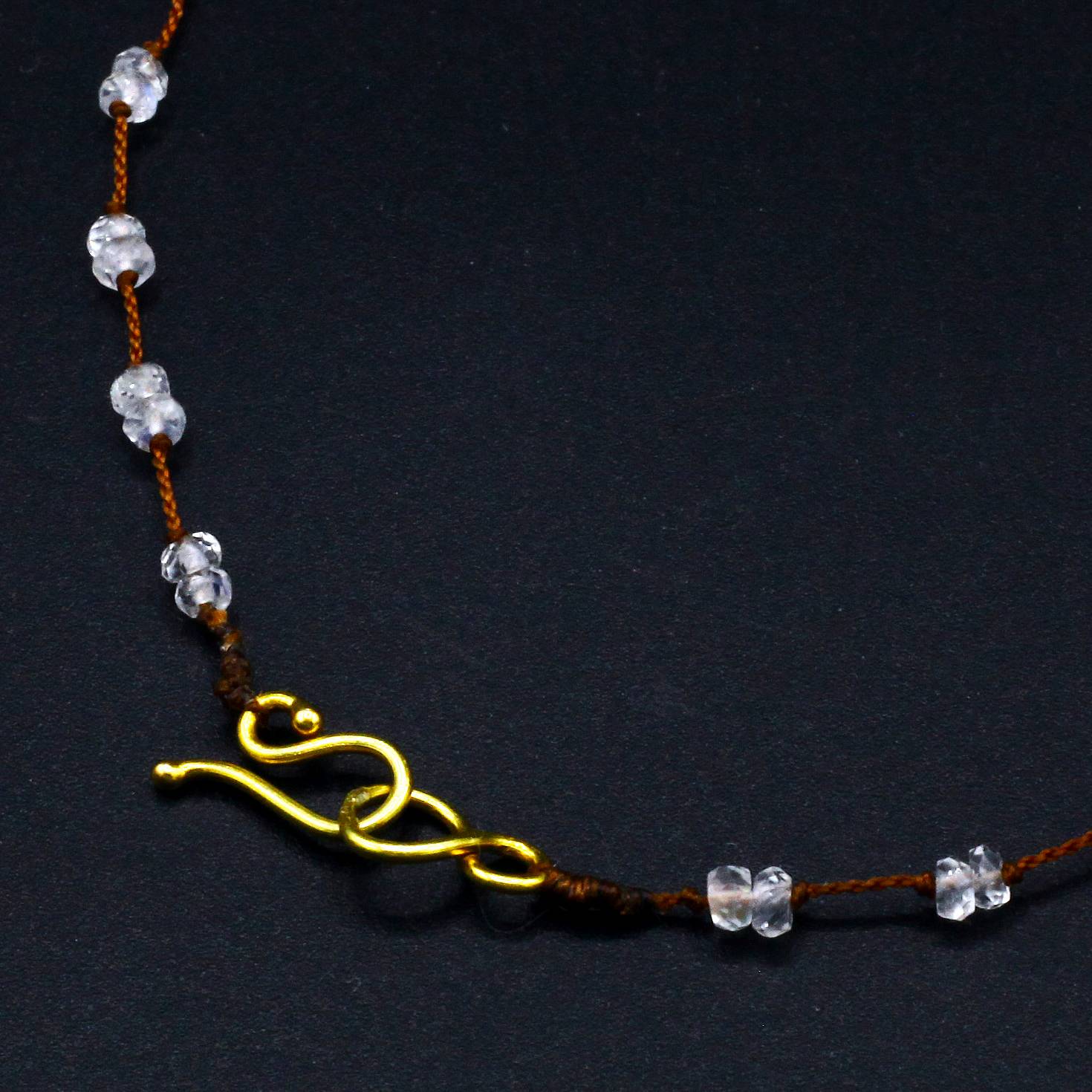 Lena Skadegard Jewelry | Petal Tourmaline & Sapphire 14k Gold Gemstone Necklace | Firecracker