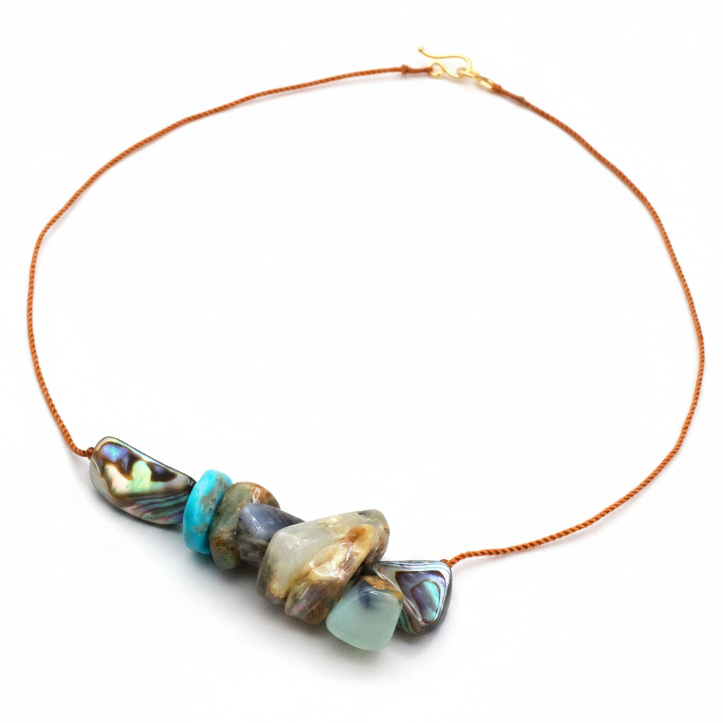 Lena Skadegard Jewels | Peruvian Opal, Turquoise + Abalone 9k Gold