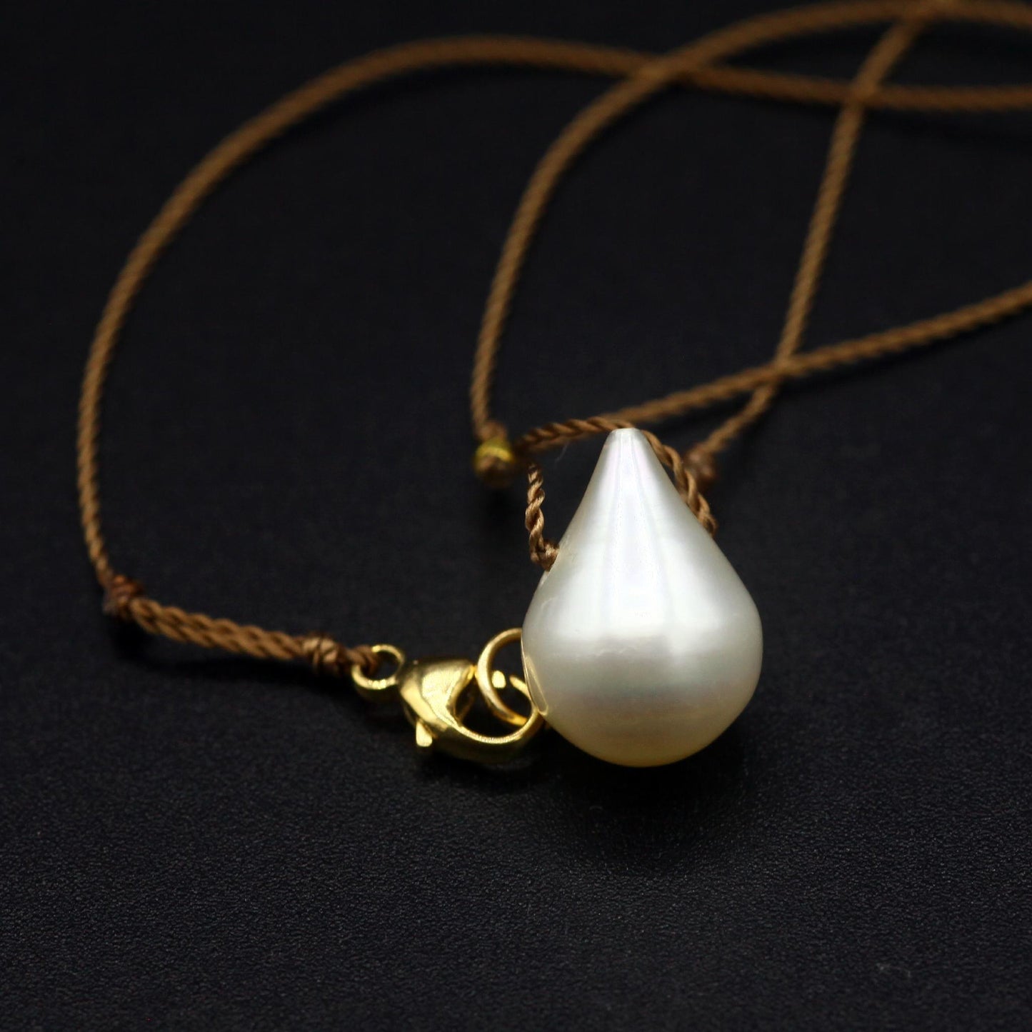 Margaret Solow Jewelry | Freshwater Baroque Pearl + 18k Gold Bead Drop Necklace | Firecracker