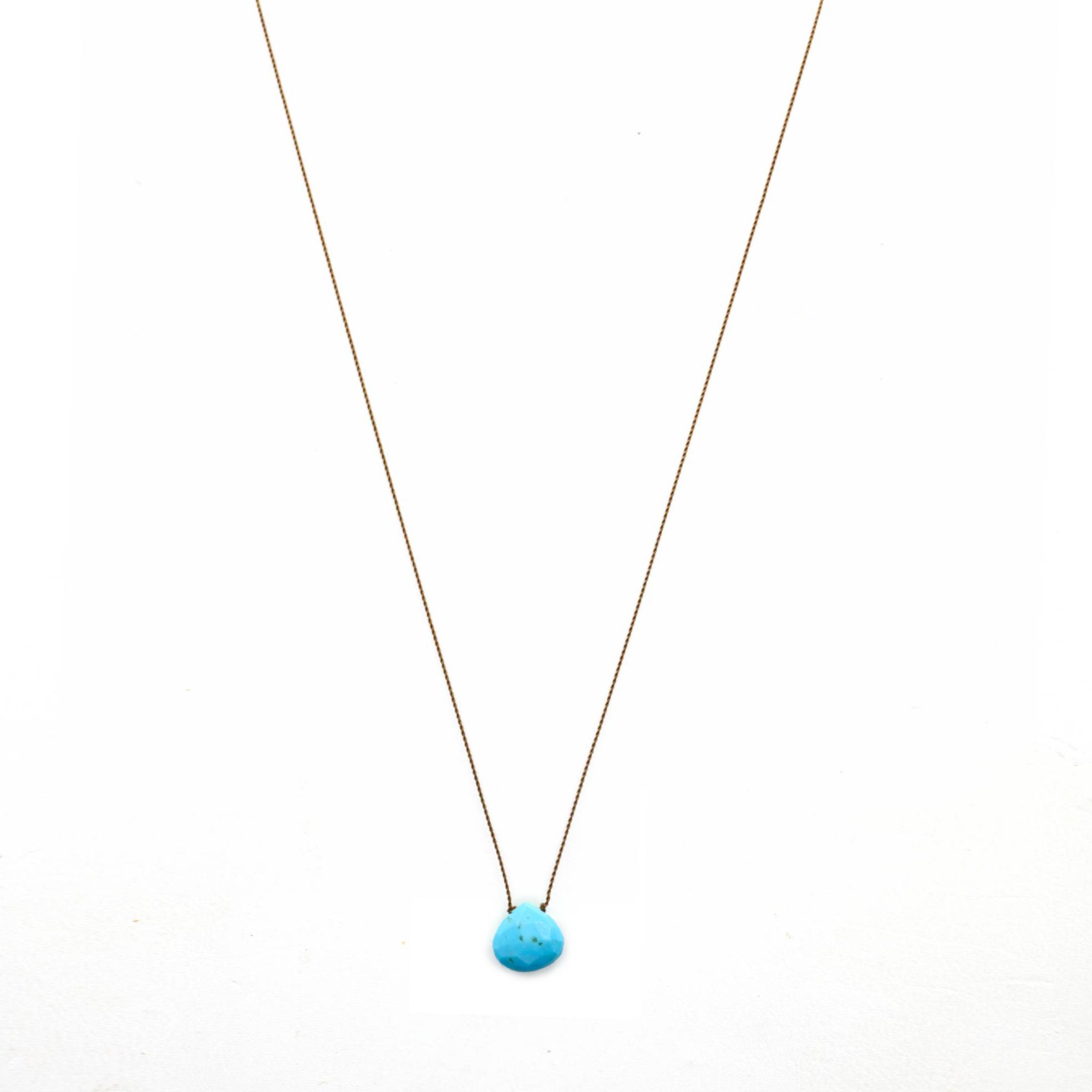 Margaret Solow Jewelry | Sleeping Beauty Turquoise "Zen Gem" Necklace | Firecracker
