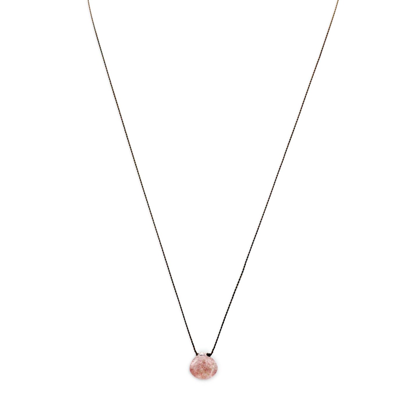Margaret Solow Jewelry | Strawberry Quartz "Zen Gem" Necklace | Firecracker