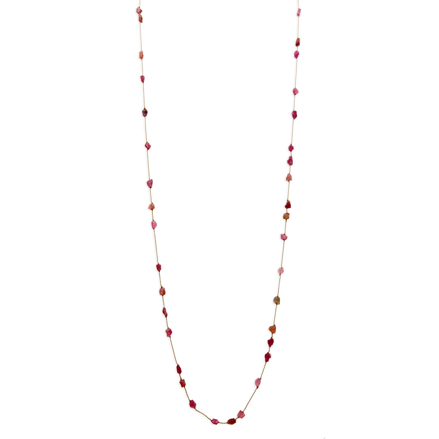 Margaret Solow Jewelry | Tourmaline Gemstone Strand Necklace | Firecracker
