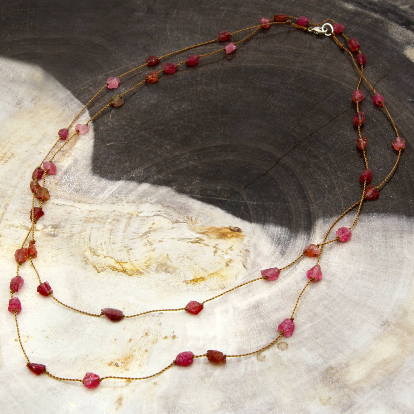 Margaret Solow Jewelry | Tourmaline Gemstone Strand Necklace | Firecracker