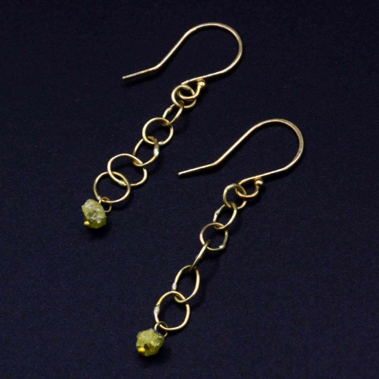 Sarah McGuire Studio | "Babble" 18k Gold + Rough Diamond Earrings | Firecracker