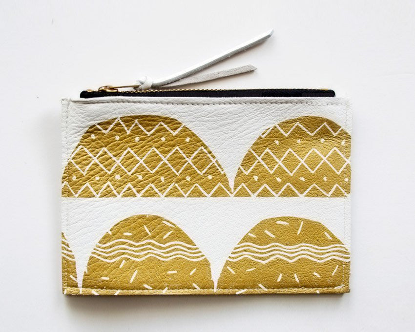 Amelie Mancini | Arches Zip Wallet (White Leather) | Firecracker