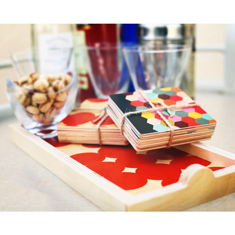 Wolfum | "Honeycomb" Coasters | Firecracker