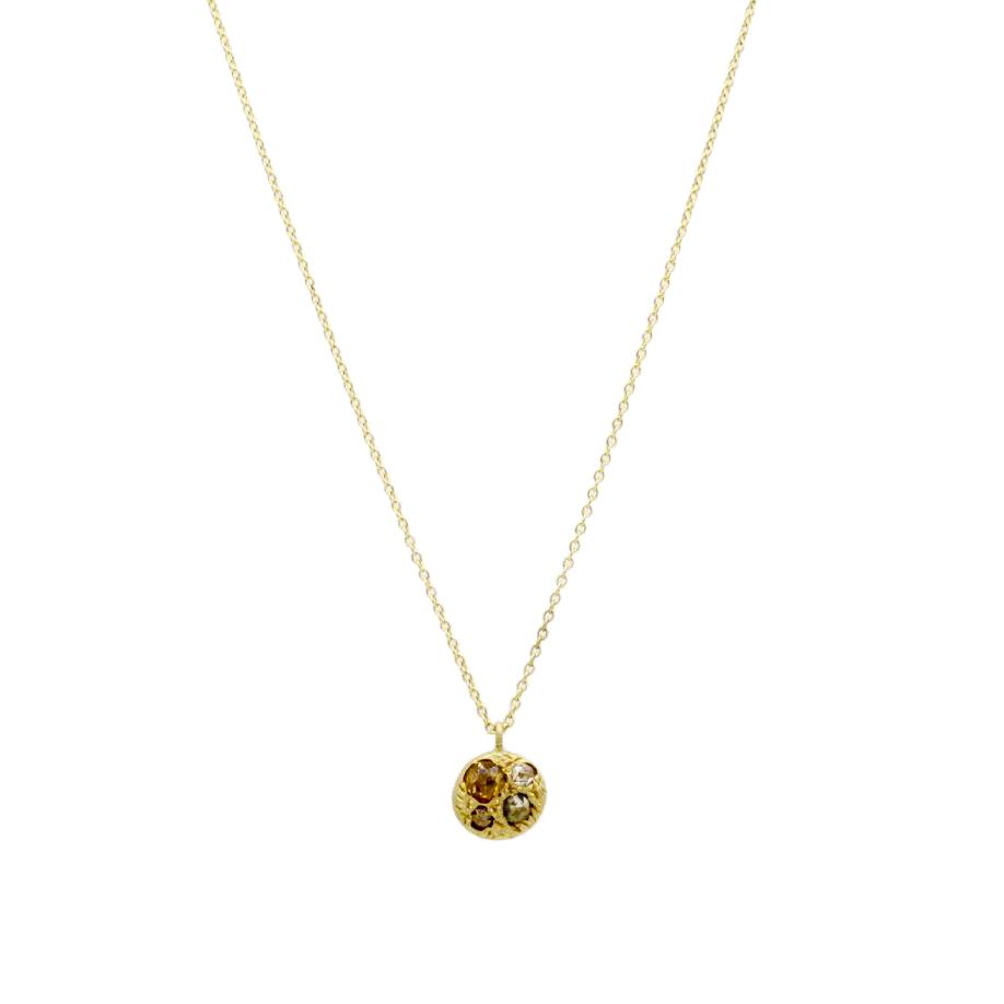 Aili Jewelry | Eros + 14K Gold Diamond Pendant Necklace | Firecracker