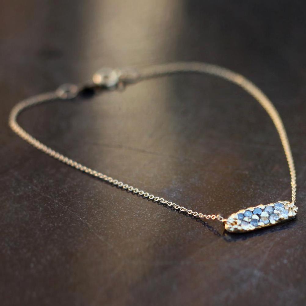 Aili Jewelry | Greta Grey Diamond + 14k Gold Bracelet | Firecracker