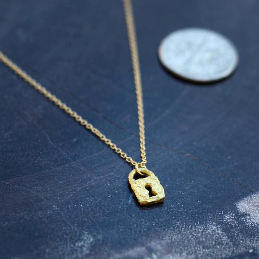 Aili Jewelry | Magic Padlock + 18k Gold Necklace | Firecracker