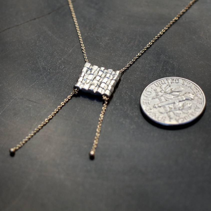 Aili Jewelry | Pebble + 14K Gold Pendant Necklace | Firecracker