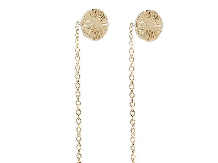 Aili Jewelry | Sunshine 14k Gold Loop Earrings | Firecracker