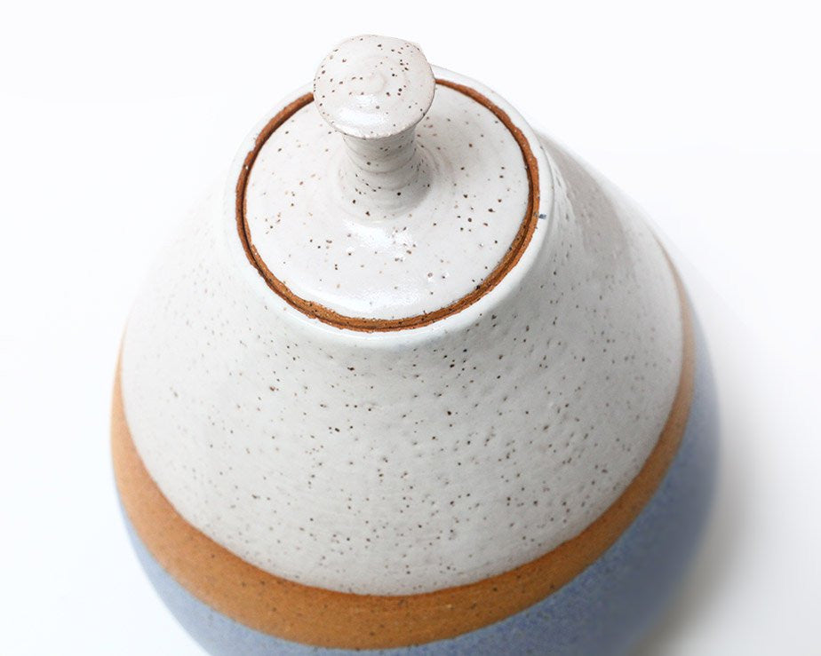 Natan Moss Ceramics | "Good Vibrations" Lidded Jar | Firecracker