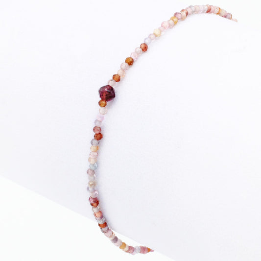 Margaret Solow Jewelry | Red Spinel + Garnet Beaded Bracelet | Firecracker