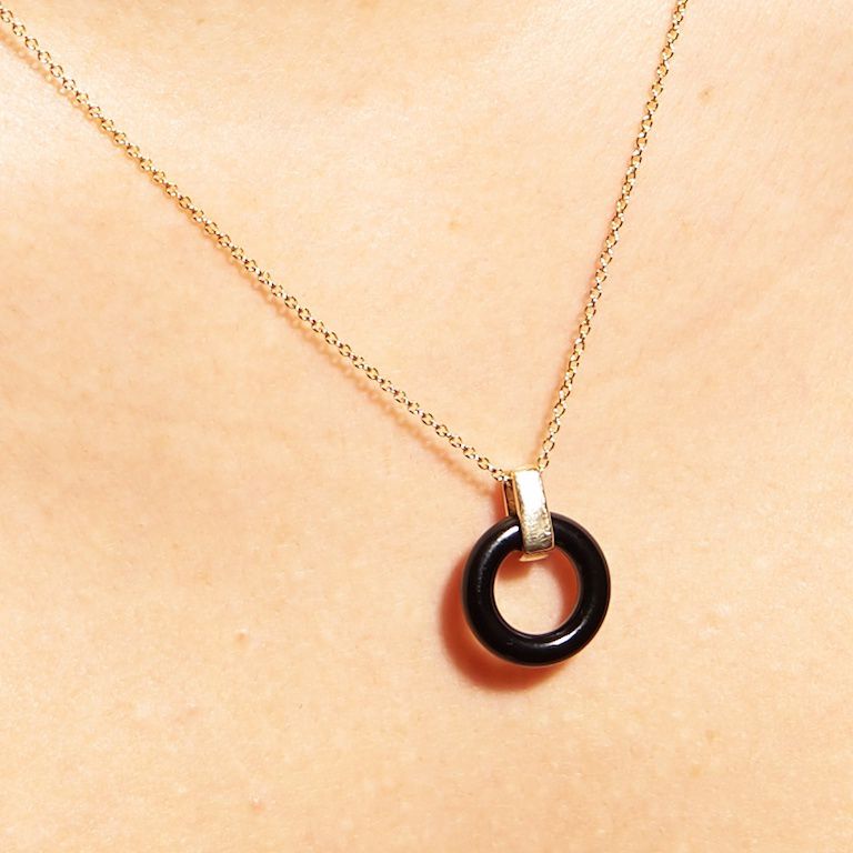 Odette New York | Black Onyx Beau Necklace | Firecracker