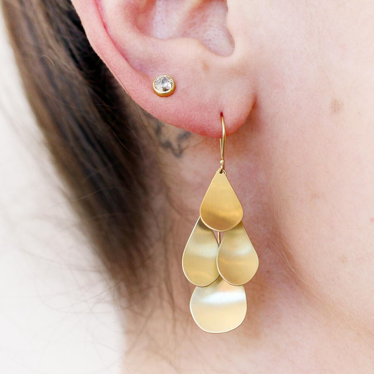 Sarah McGuire Studio | "Mobile" 10k Gold Drop Earrings | Firecracker