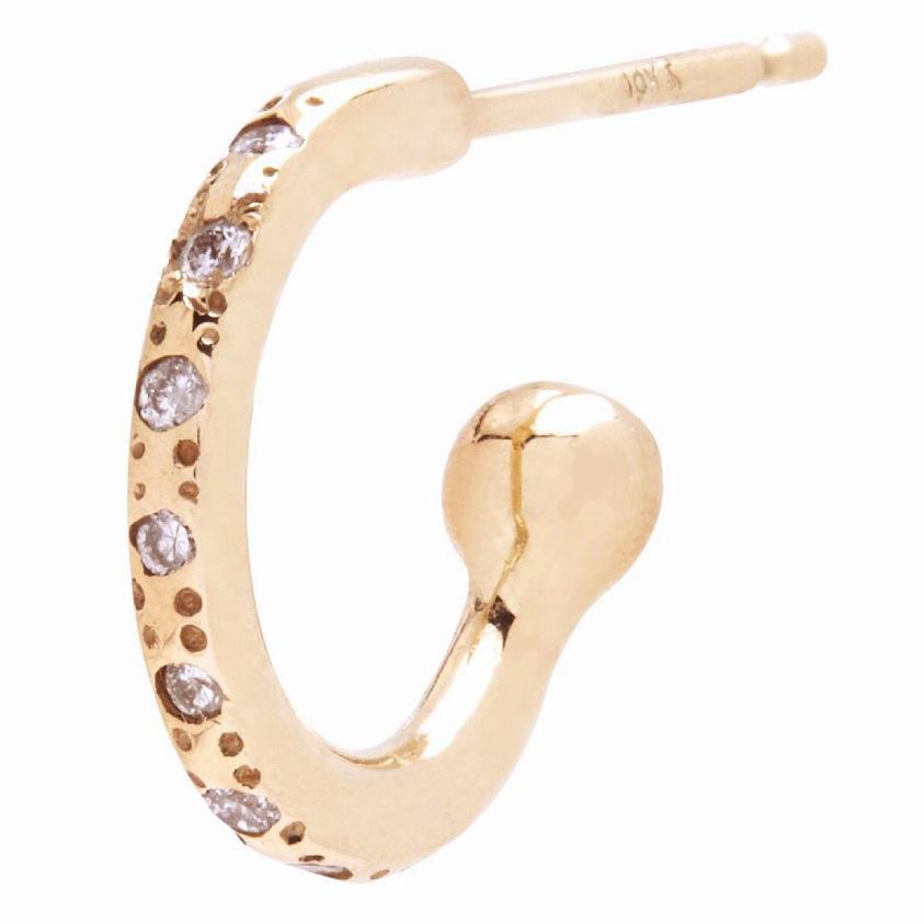 Scosha | Diamond + 10k Gold Huggie | Firecracker