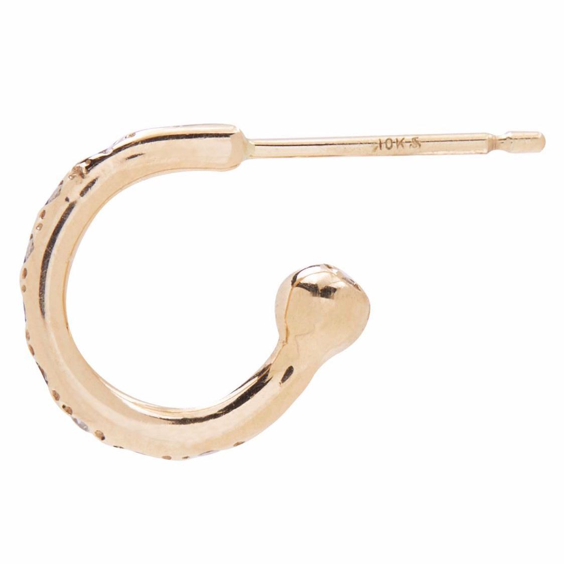 Scosha | Diamond + 10k Gold Huggie | Firecracker