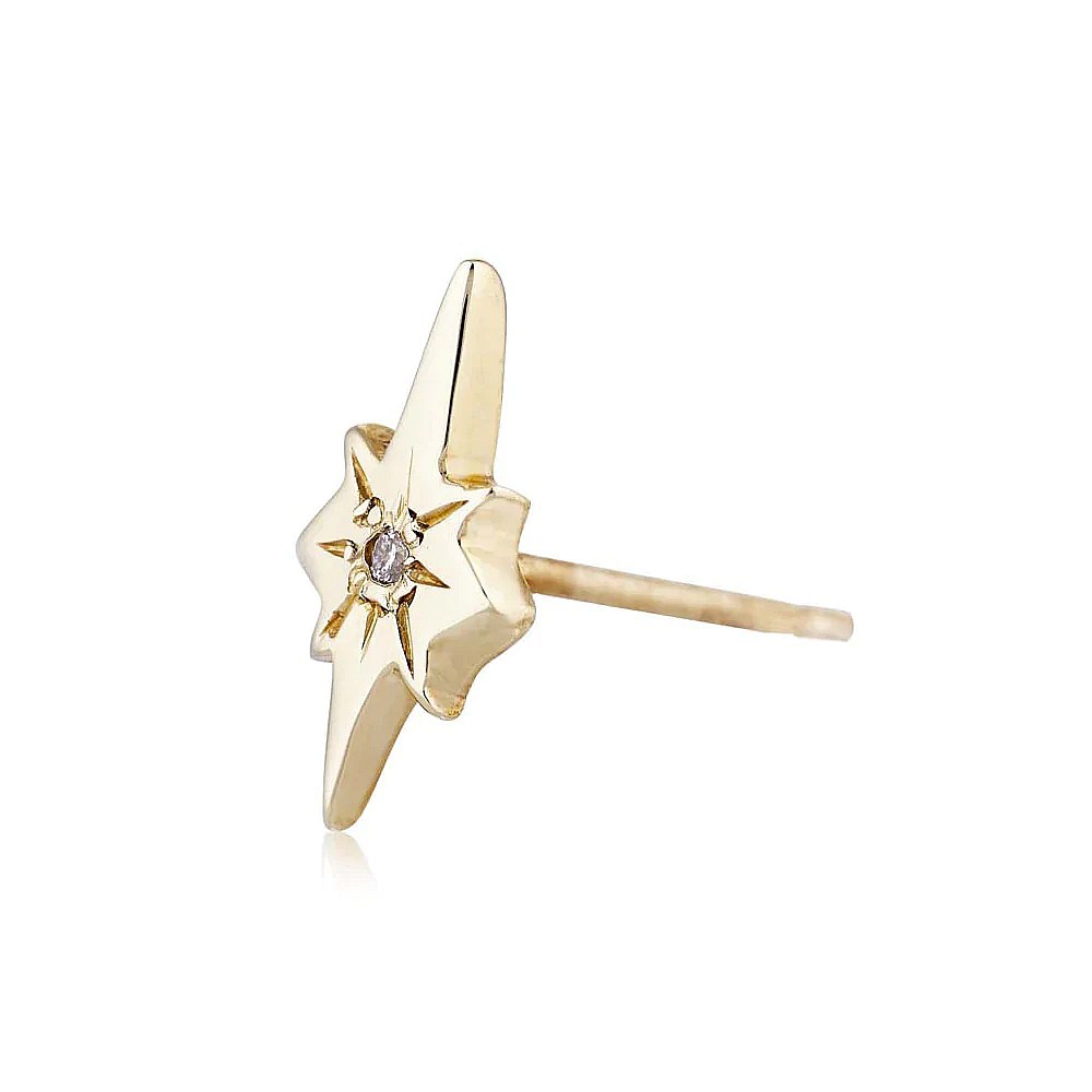 Scosha | Diamond Nova + 10k Gold Stud Earring | Firecracker