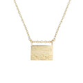 Aili Jewelry | Ocean + 14K Gold Postcard Charm Necklace | Firecracker
