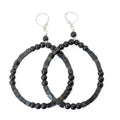 Ann Lightfoot | Hematite Hoop Earrings | Slate Grey | Firecracker