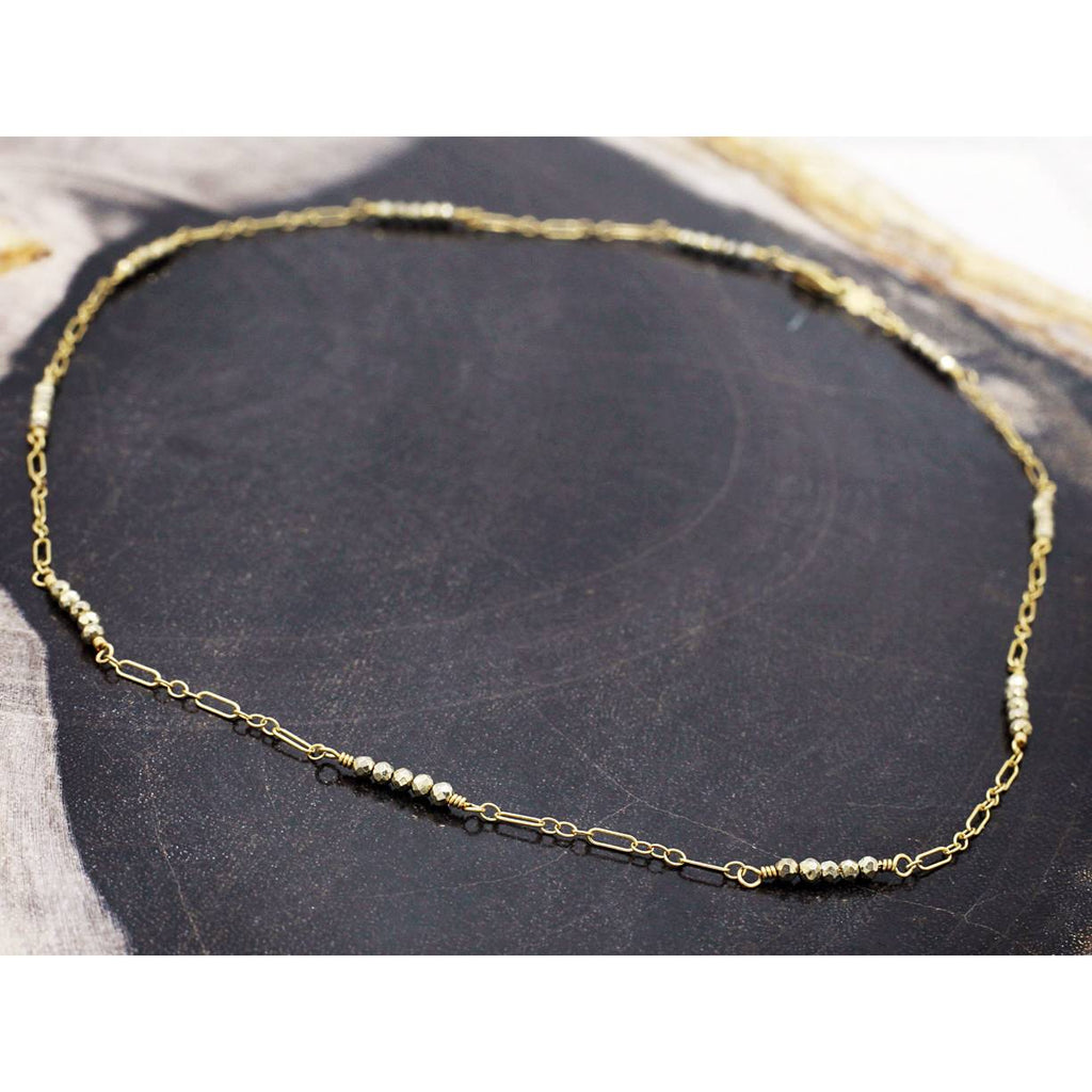 Dana Kellin Jewelry | Silver Pyrite Layering Necklace | Firecracker