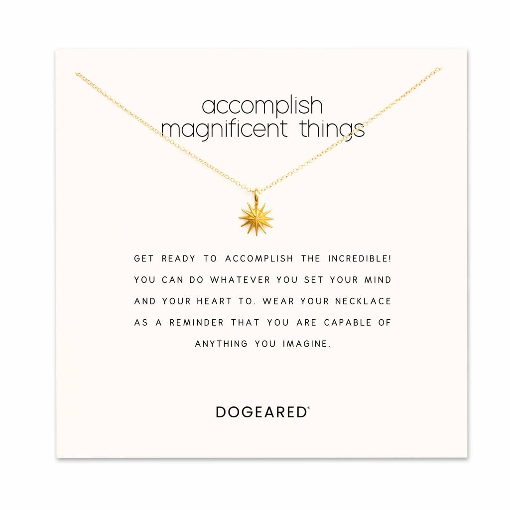Dogeared Jewelry | "Accomplish Magnificent Things" Necklace | Firecracker