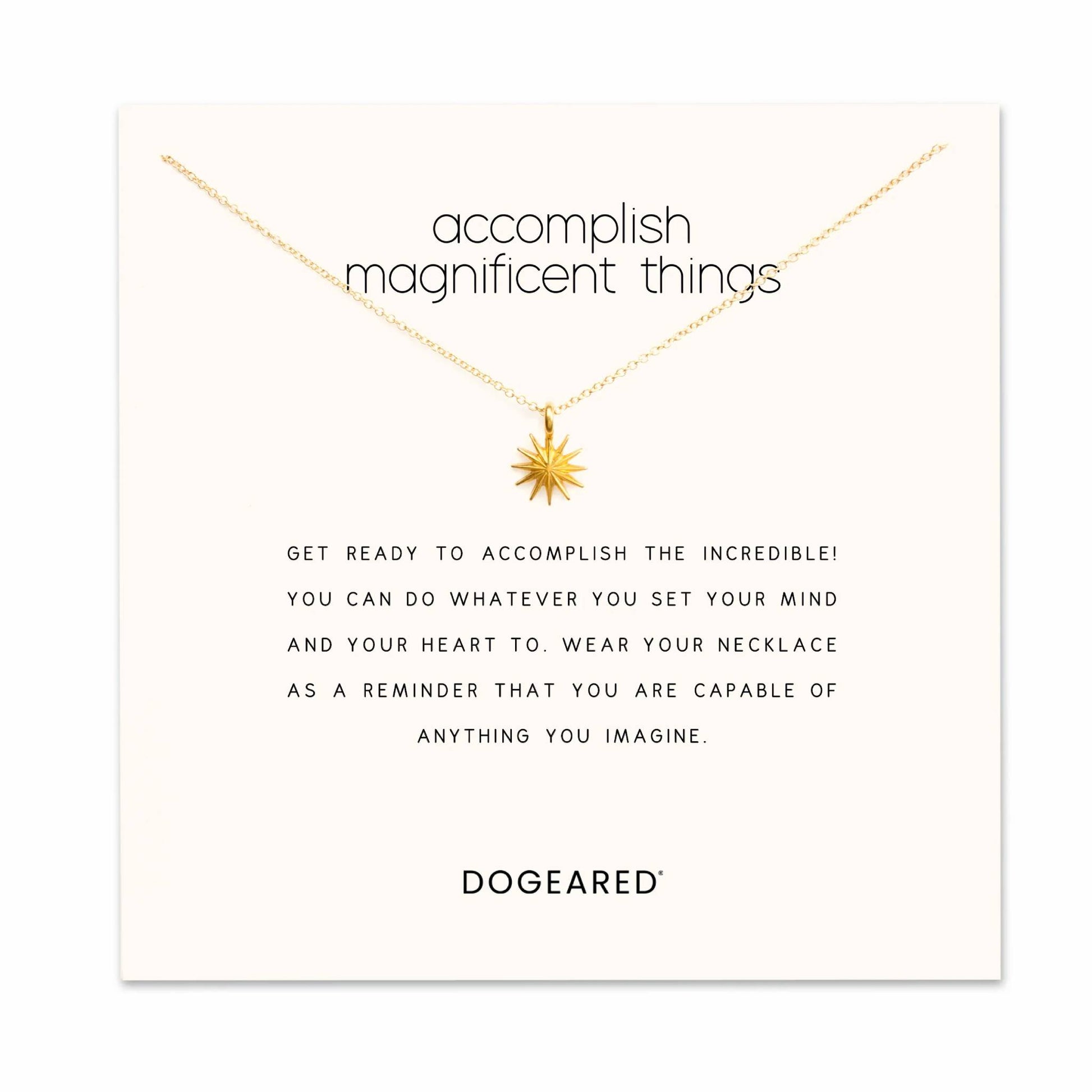 Dogeared Jewelry | "Accomplish Magnificent Things" Necklace | Firecracker