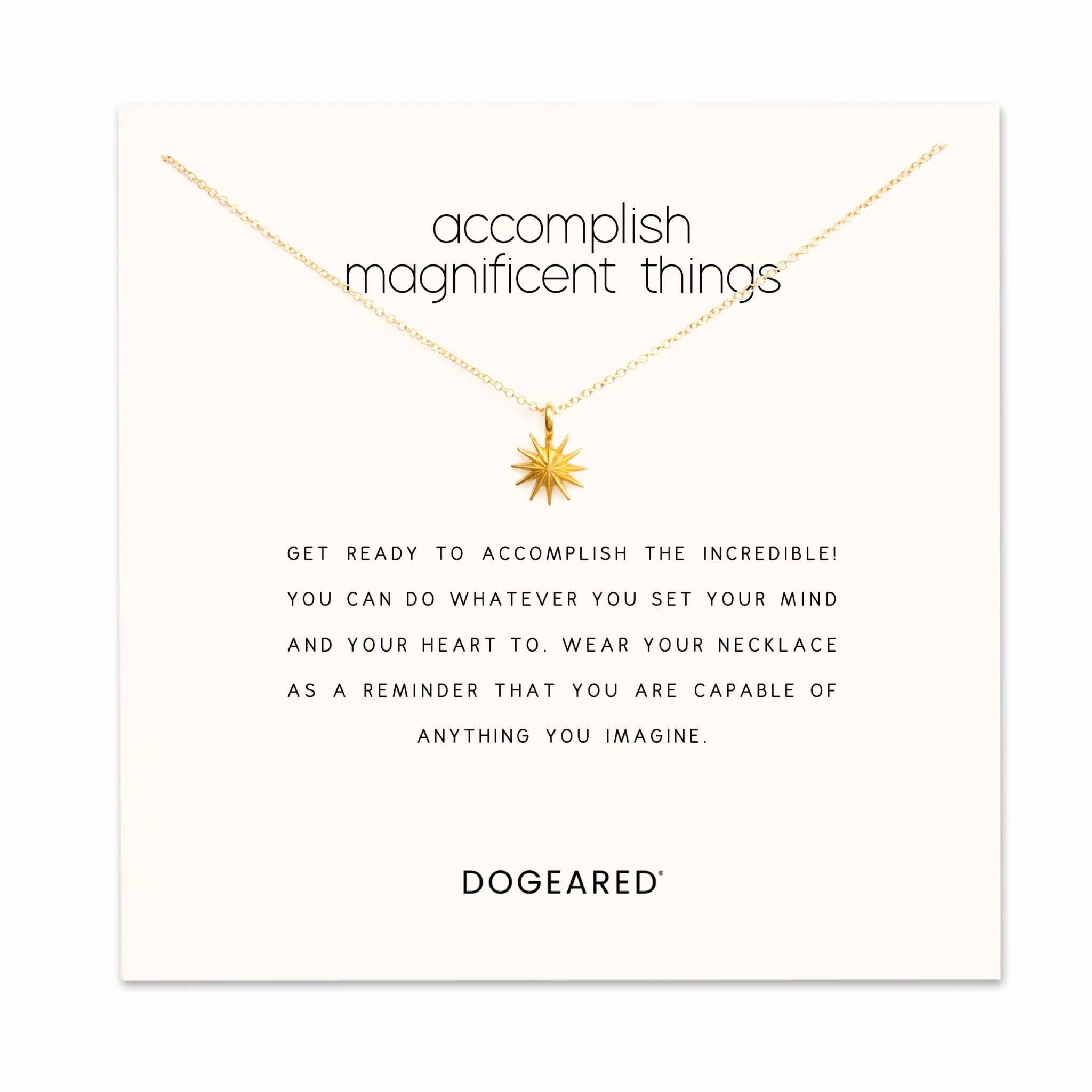 Dogeared Jewelry | "Accomplish Magnificent Things" Necklace | Firecracker