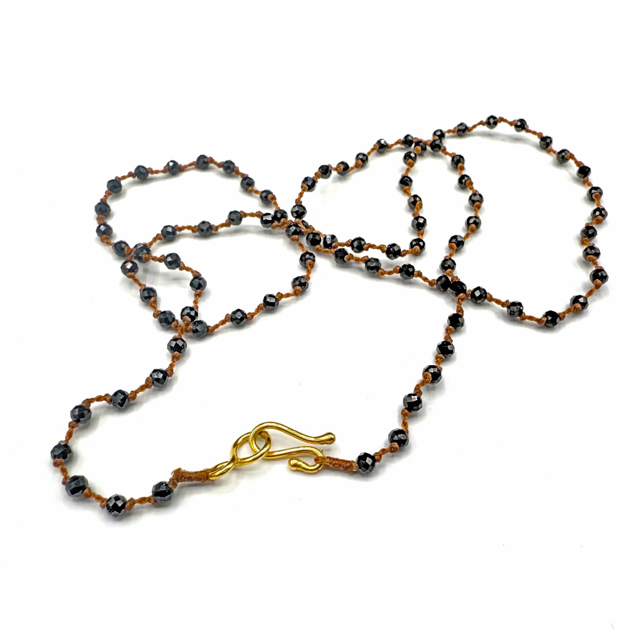Lena Skadegard Jewelry | Black Spinel + 9k Gold Gemstone Necklace | Firecracker