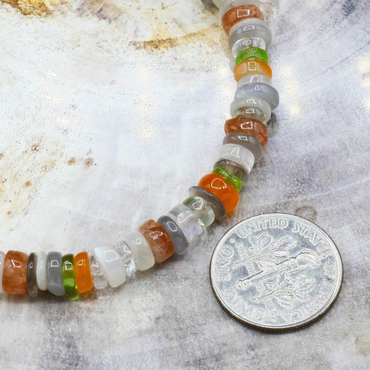 Lena Skadegard Jewelry | Mixed Rainbow Gemstone Tassel Bracelet | Firecracker