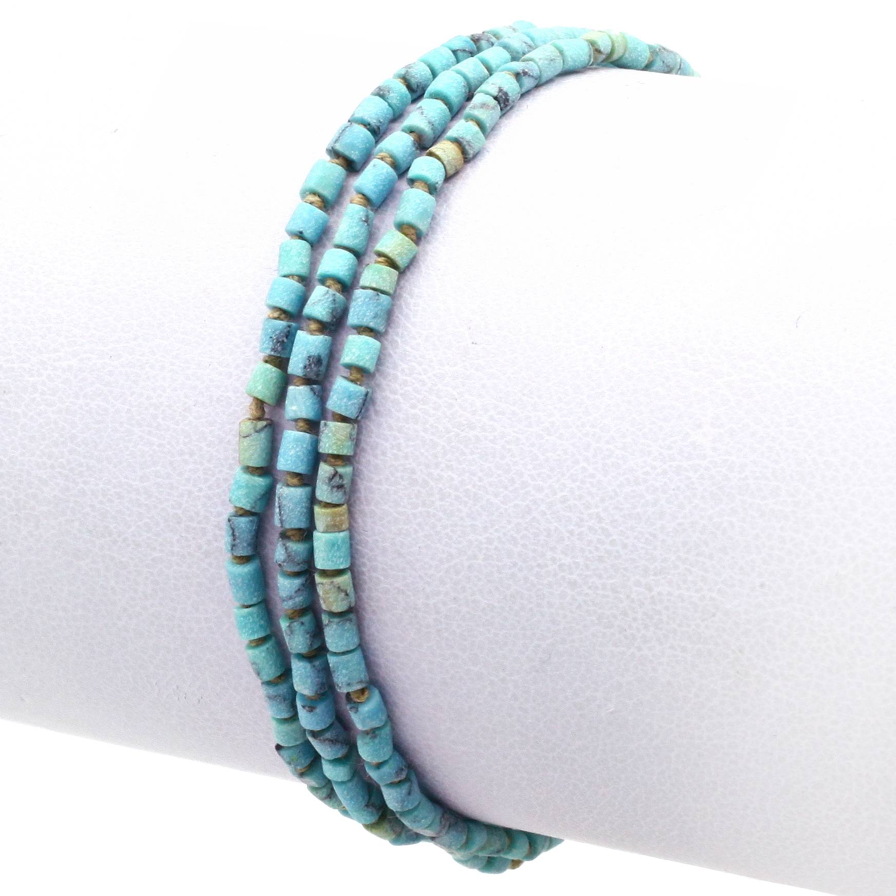 Lena Skadegard Jewels | Afghani Turquoise Heishi Bead Tassel Bracelet | Firecracker