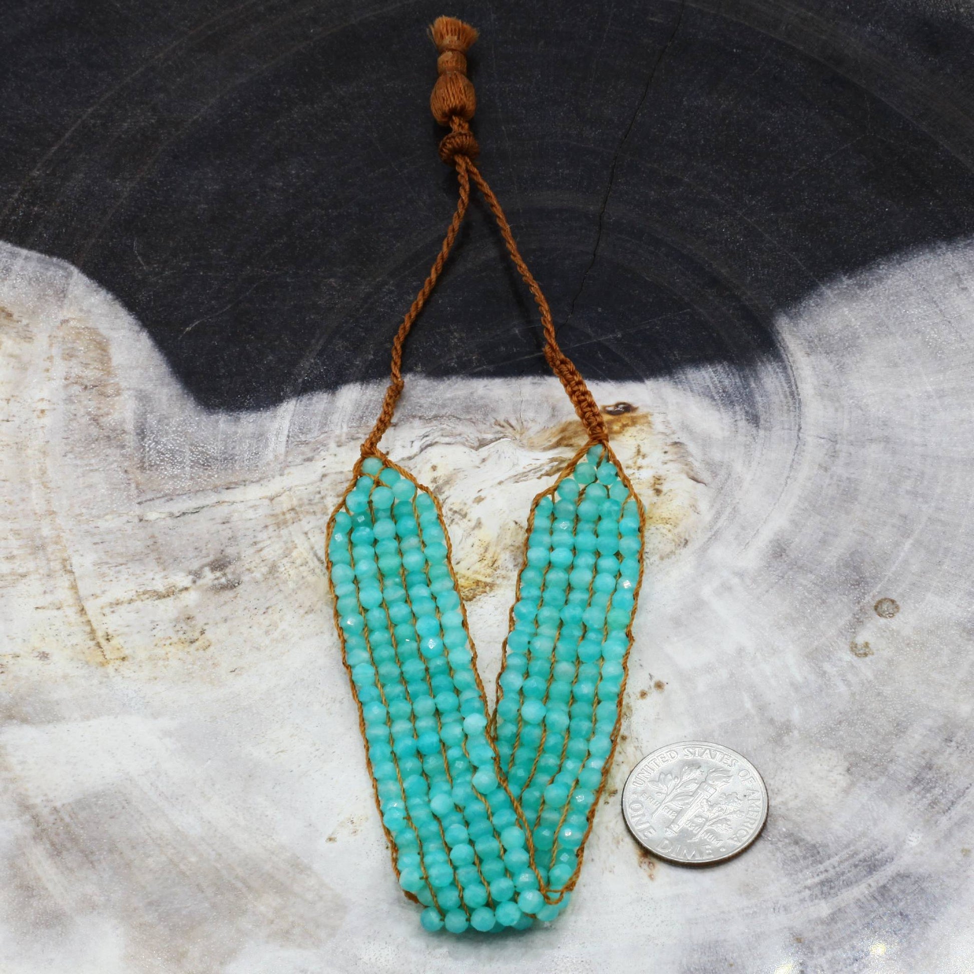 Lena Skadegard Jewels | Amazonite Gemstone Tassel Bracelet | Firecracker