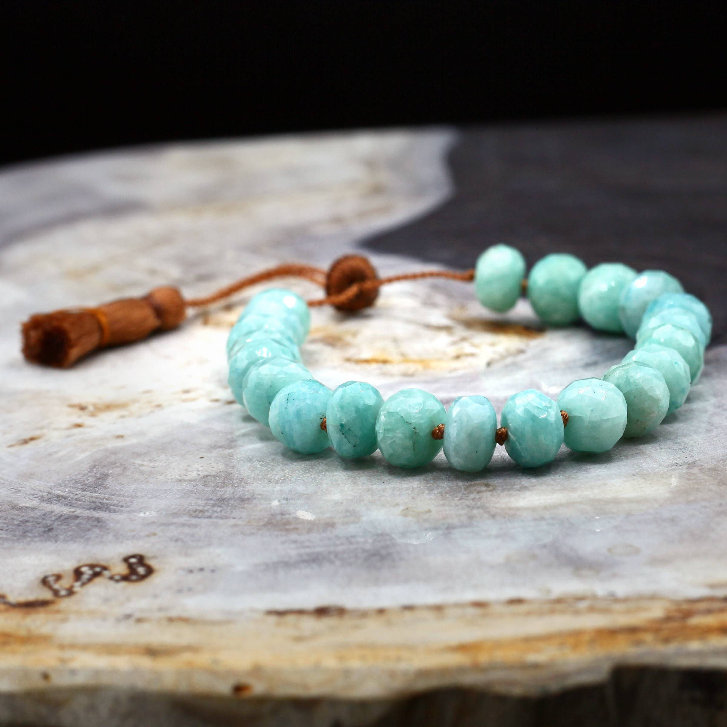 Lena Skadegard Jewels | Amazonite Gemstone Tassel Bracelet | Firecracker
