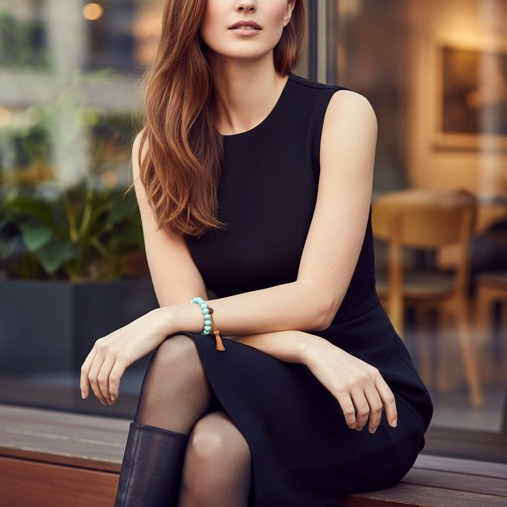 Lena Skadegard Jewels | Amazonite Gemstone Tassel Bracelet | Firecracker