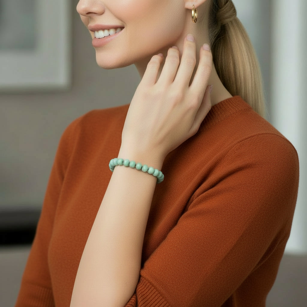 Lena Skadegard Jewels | Amazonite Gemstone Tassel Bracelet | Firecracker