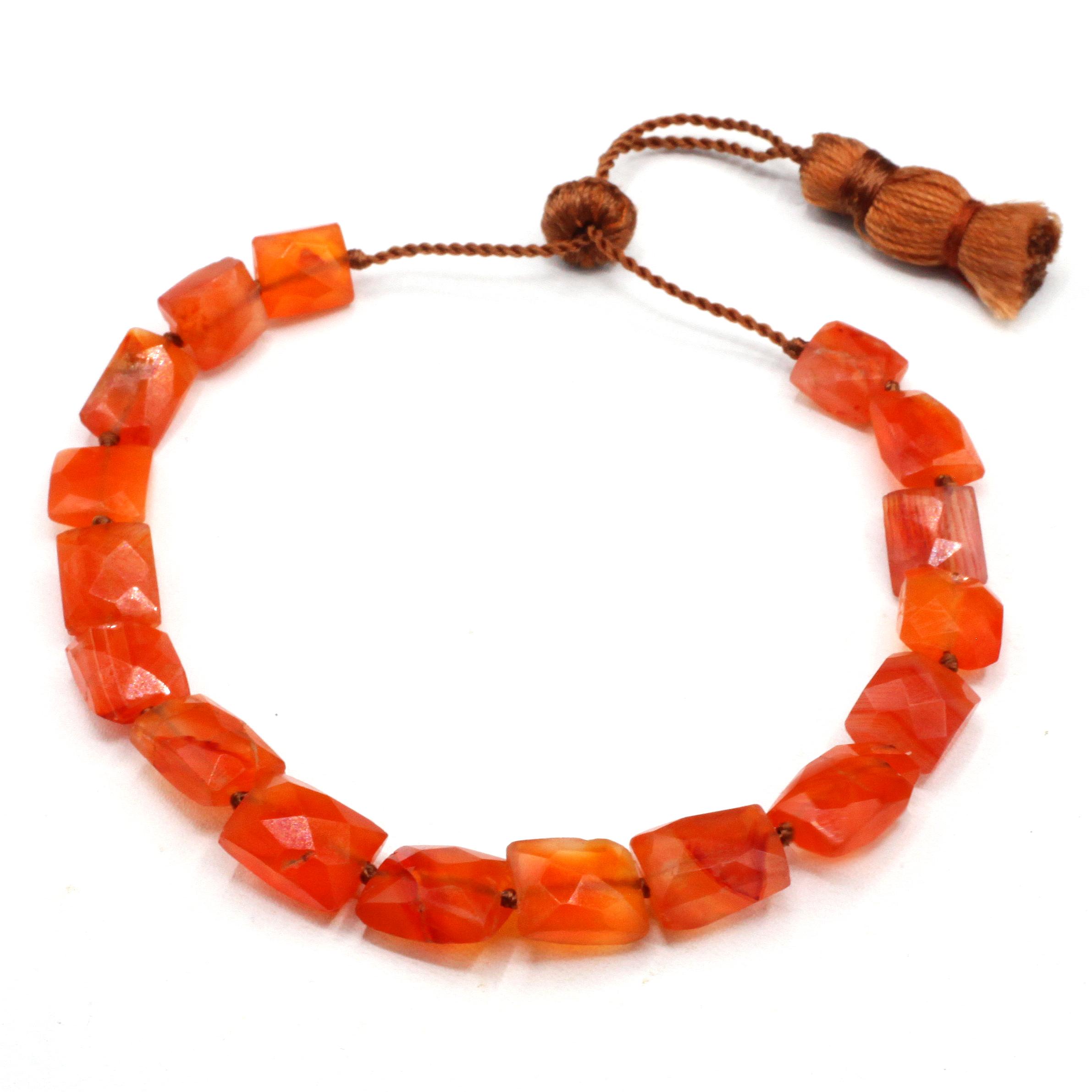 Lena Skadegard Jewelry | Carnelian Gemstone Tassel Bracelet | Firecracker