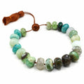 Lena Skadegard Jewelry | Emerald + Amazonite Mixed Gemstone Tassel Bracelet | Firecracker
