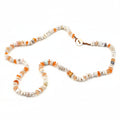 Lena Skadegard Jewels | Fire Opal, Pearl + Mixed Gemstone Necklace | Firecracker