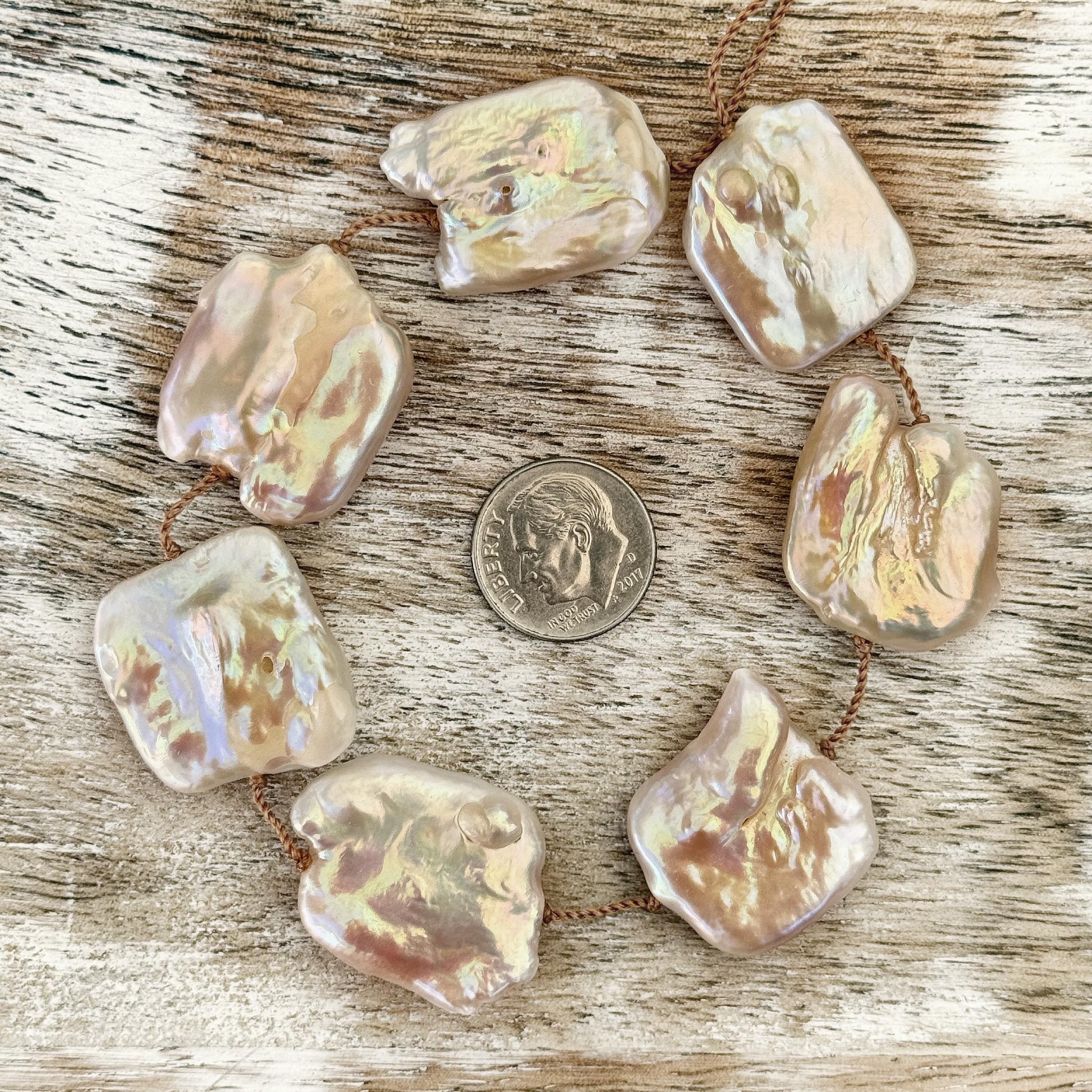 Lena Skadegard Jewels | Floating Baroque Pearl Necklace | Firecracker