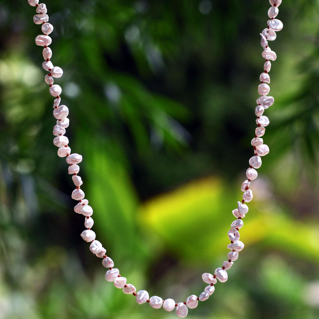 Lena Skadegard Jewels | Freshwater Pearl Button Necklace | Firecracker