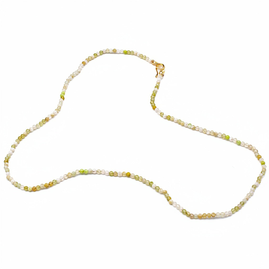 Lena Skadegard Jewels | Green Garnet + 9k Gold Gemstone Necklace  | Firecracker