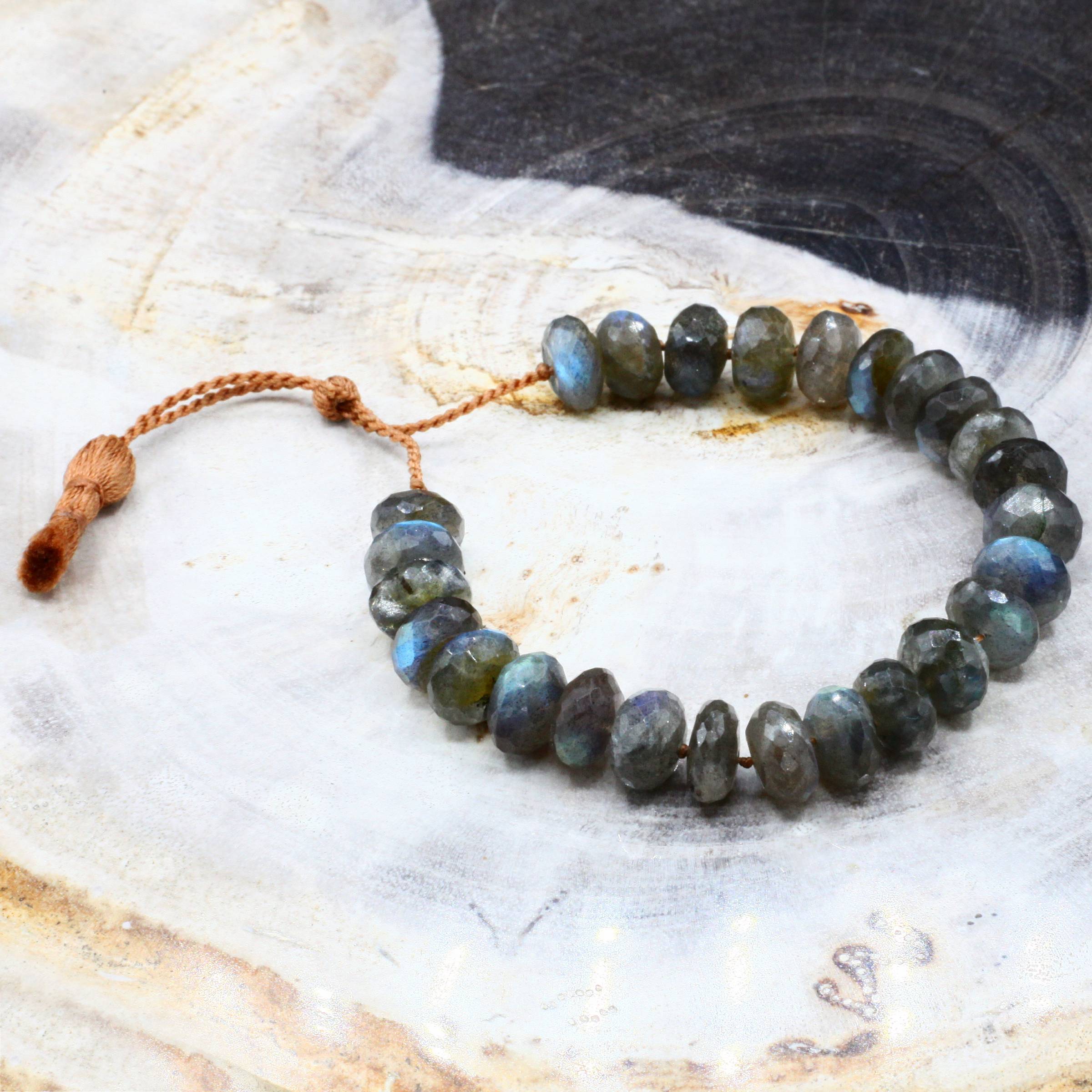Lena Skadegard Jewels | Labradorite Gemstone Tassel Bracelet | Firecracker