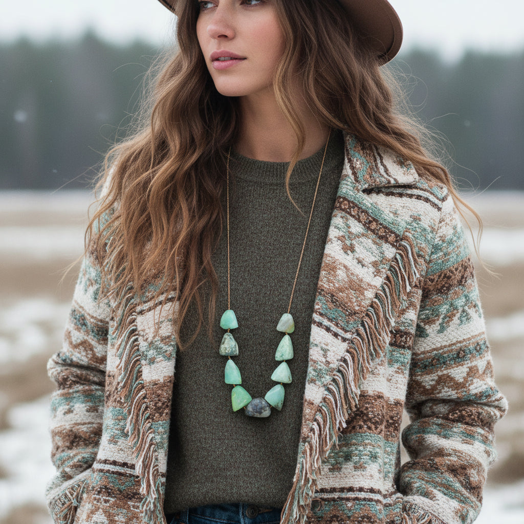 Lena Skadegard Jewels | Floating Peruvian Opal + 9k Gold Gemstone Necklace | Firecracker