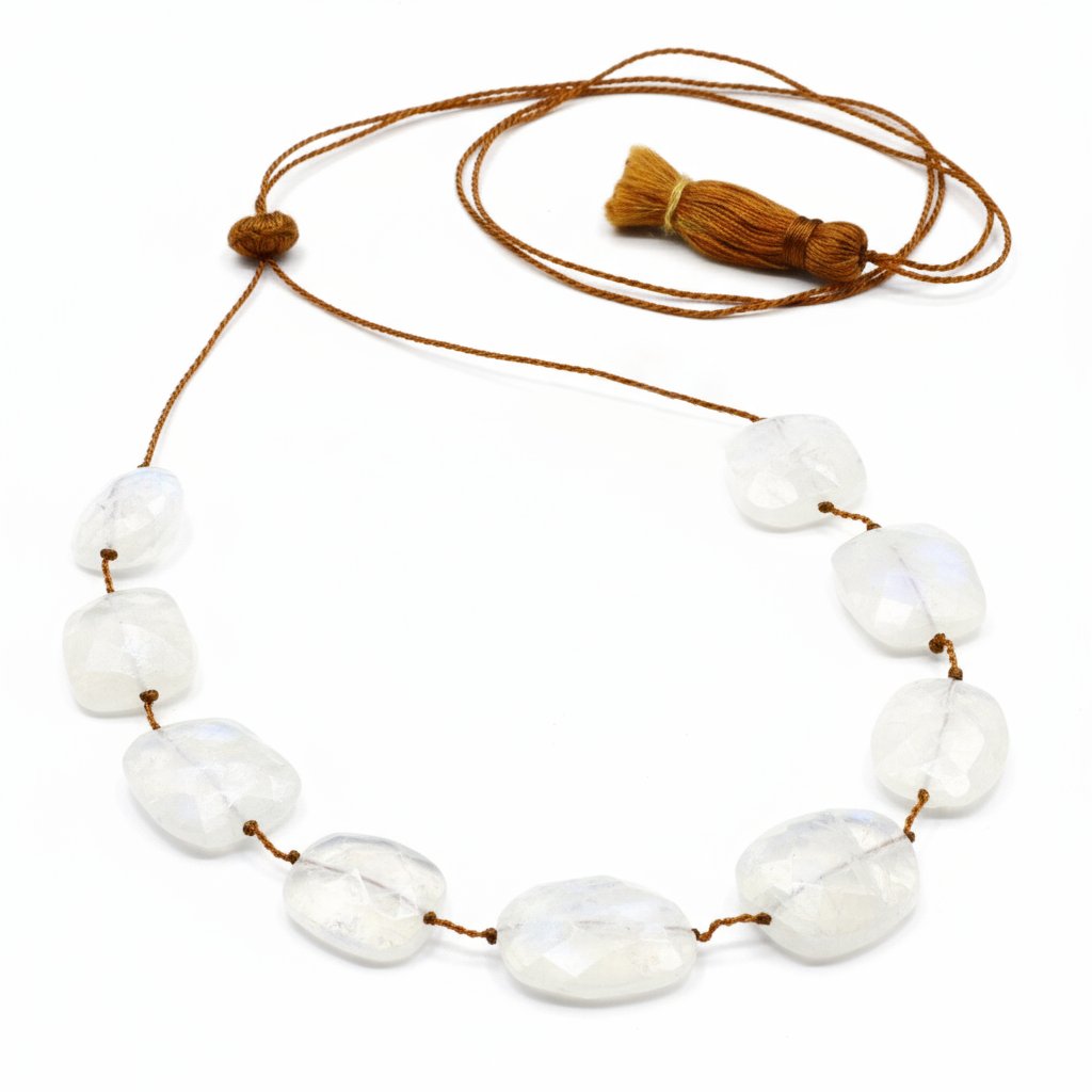 Lena Skadegard Jewels | Floating Large Moonstone Gemstone Necklace | Firecracker