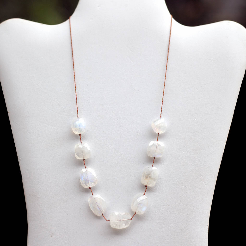 Lena Skadegard Jewels | Floating Large Moonstone Gemstone Necklace | Firecracker