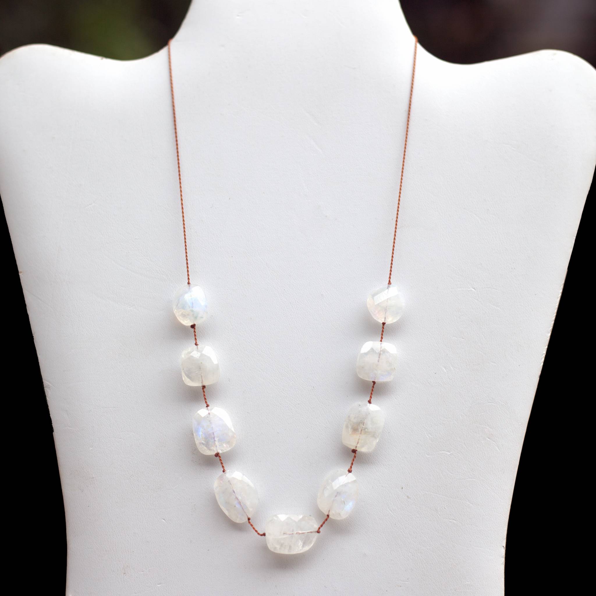 Lena Skadegard Jewels | Floating Large Moonstone Gemstone Necklace | Firecracker