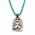 Lena Skadegard Jewelry | Sterling Silver Durga Turquoise Gemstone Pendant Necklace | Firecracker