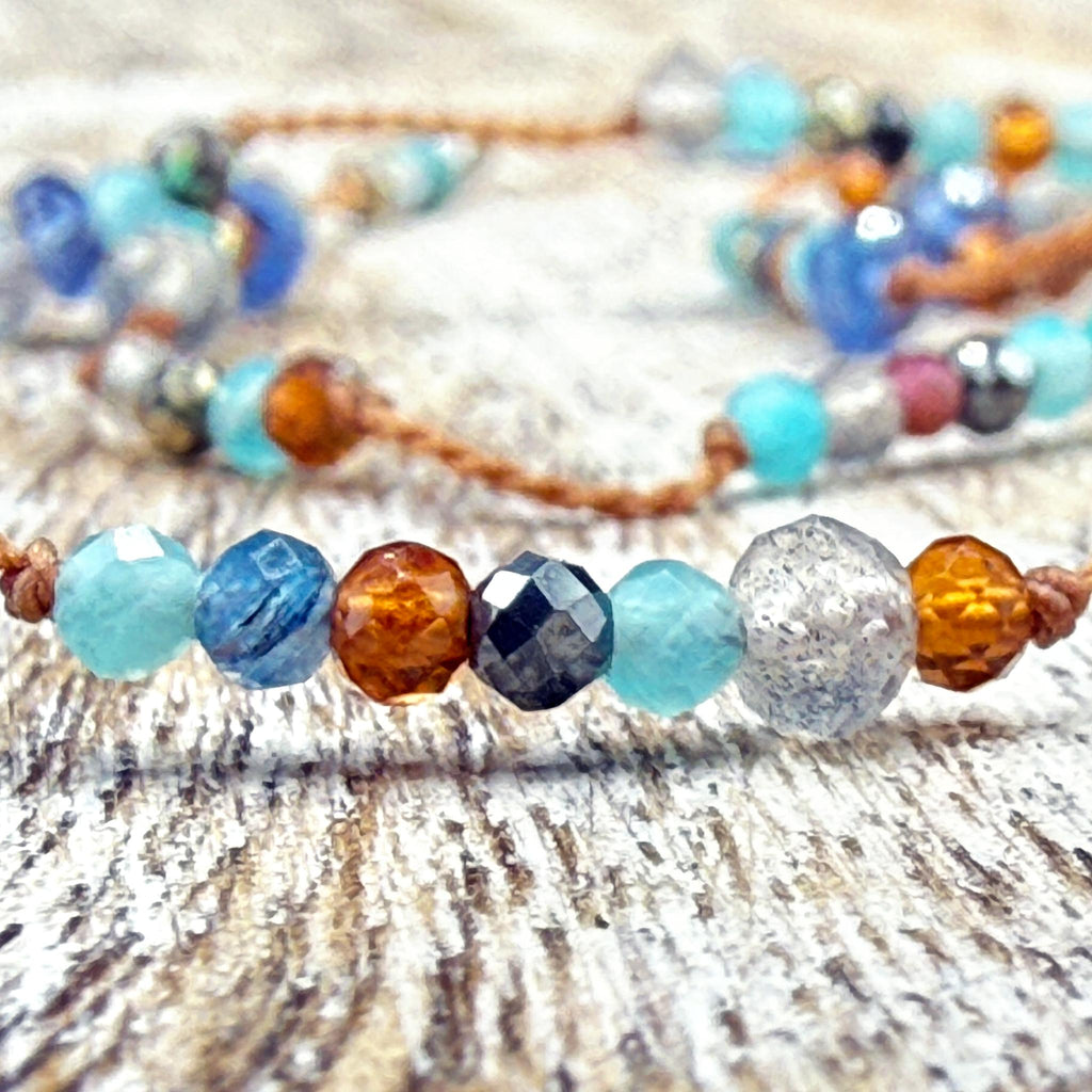Lena Skadegard Jewels | Turquoise Pyrite Hessonite Gemstone Necklace | Firecracker