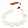 White Moonstone Gemstone Tassel Bracelet