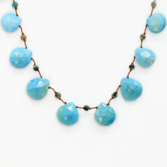 Lena Skadegard Jewels | Turquoise Teardrop + 9k Gold Gemstone Necklace | Firecracker